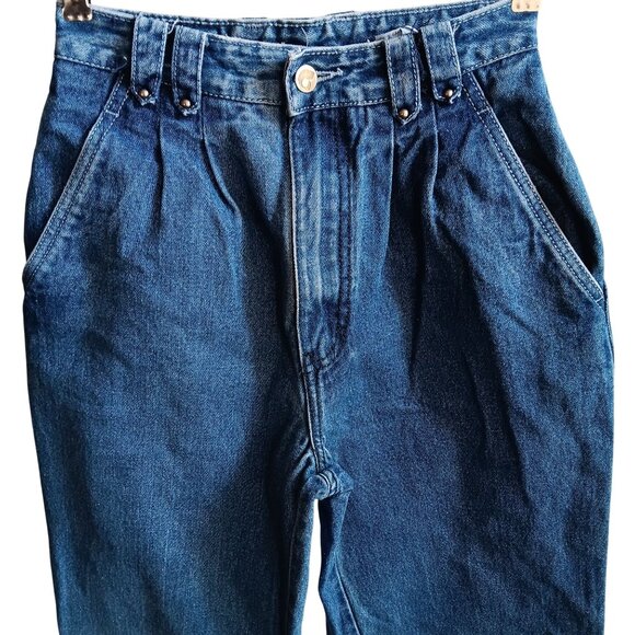 Vintage Women's Jeans Unionbay High Waist Pleated Denim sz 7 25x33 1980's Preppy - Picture 3 of 7